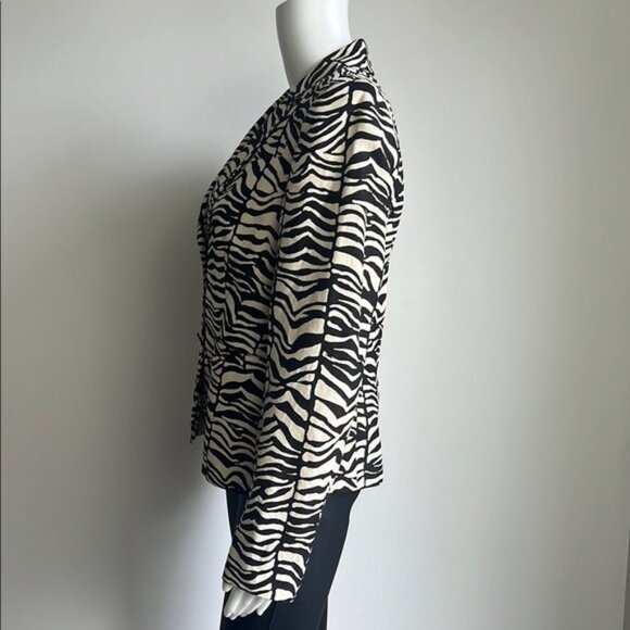 Calvin Klein Zebra Print Blazer Jacket - 8 - Picture 3 of 6